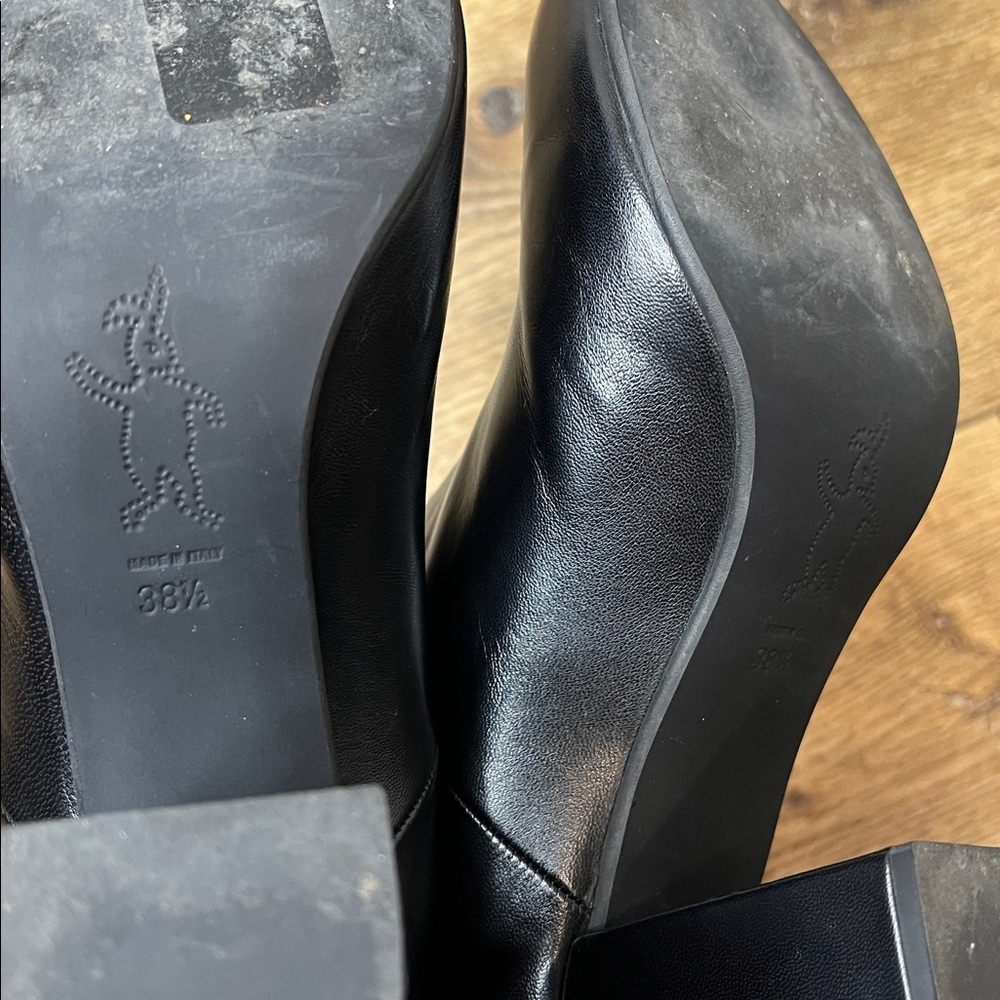 Marni Black Leather Pull On Ankle Boots Size 38 1/2/8.5US - Picture 10 of 10